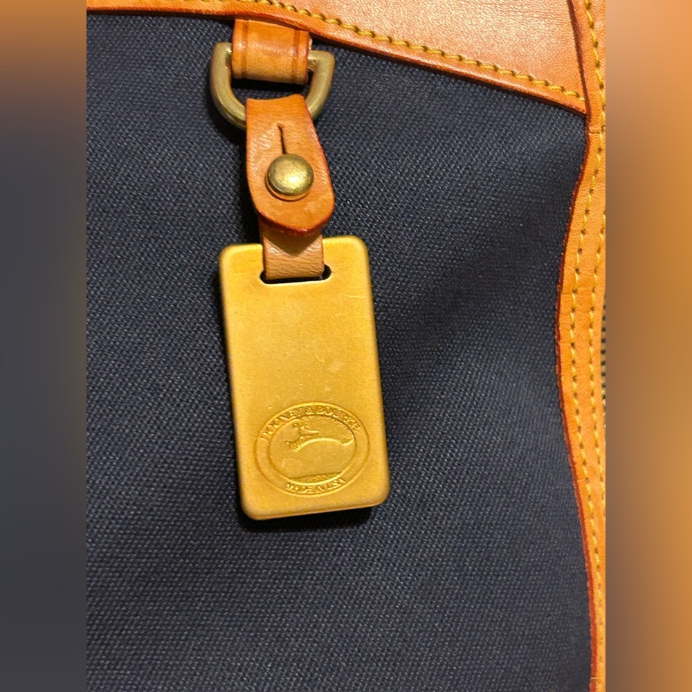 Dooney & Bourke Navy Canvas Satchel/Bag - Picture 7 of 11